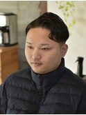 濡れ感6:4分けリバースショート【メンズカット/メンズヘア】