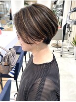 ステアケース 武蔵小杉店(stair:case)&nbsp;大人くびれショート/白髪ぼかしハイライト/武蔵小杉/自由が丘