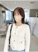 外はね大人切りっぱなし韓国ボブ♪