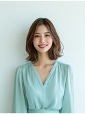レイヤーカット/イメチェン/外ハネボブ/美髪/ワイドバング/髪型