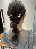 【Feria 渋谷】結婚式へアセット×編みおろし"Tsuyuki"