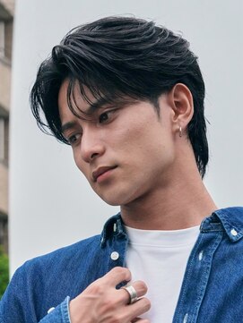 フィフス(fifth) センターパートフェザーショートフェザーパーマ微分け毛流れ原宿