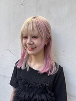 アッシュ 中目黒店(Ash)&nbsp;ブロンド×ピンクのセクションカラー！