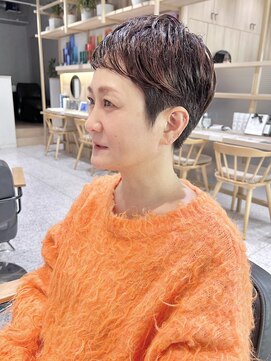 ゼストソエル(ZEST soell) 立川/最旬トレンド/デザインカラー/艶髪ショート/髪質改善