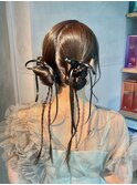 【ツインカチモリ】結婚式/銀座お団子タイトヘアセットアレンジ