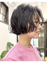 ナループロアポンテ(Nalu pu loa PONTE)&nbsp;パーマミニボブパーマフレンチボブパーマボブパーマボブヘア