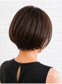 首元すっきり大人丸みボブ