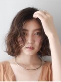 大人可愛い♪切りっぱなしボブ