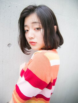 ルティア 池袋(Lutia) かきあげ暗髪ボブスタイル