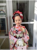 7歳七五三【ヘアメイク着付け18700円】日本髪は+2200円