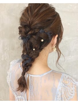 スーリール 春日千歳町店(Sourire) 【Sourire 吉中真由美】編み下ろしリボンアレンジ☆