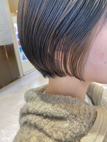 アメイジングヘアー 美沢店(AMAZING HAIR) ほんのりイヤリングカラー/ベージュ/透明感/ひし形ショートボブ