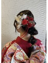 ミックスカール(Mixcurl) 和装　編み下ろしスタイル　成人式・卒業式