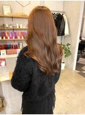 20代30代大人可愛いふんわりオレンジブラウン透明感