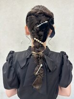 ハイバレーヘアーメゾン(HIGH VALLEY HAIRMAISON) タイトヘアセットお呼ばれヘアセット編みおろし岡山南中央町