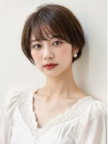 ミュウ(MYU) ショートカット×ひし形ショートボブ×前髪あり20代30代40代