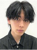 コンマヘアニュアンスツイスパショートツーブロック韓国黒髪