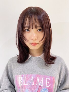 アイティー バイ アルバム 中野店(IT by ALBUM) こなれミディピンクヘアーピンクグレープフルーツ_ba488491