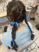 プーペ(pupe)&nbsp;リボン編み込みツイン