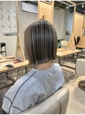 切りっぱなしボブぷつっとボブ大人ボブ