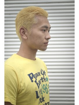 ジーン カットクラブ(GENE CUTCLUB) 金髪ショートオールバック