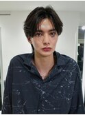 センターパート/韓国メンズヘア/ウルフヘア/20代30代