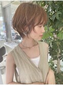 ニュアンスパーマ丸みショート　奈良王寺 20代30代40代50代