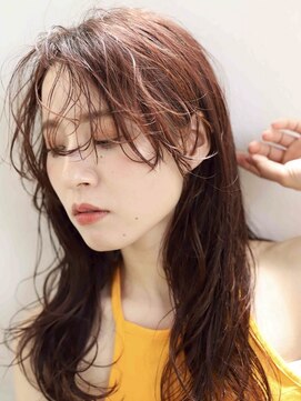 ヘアーラボ アズール(HAIR LABO AZUL) 濡れ感ロング×カッパーレッド[亀有/亀有駅]