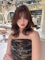 ロンド レア 天神大名店(Lond Le’a)&nbsp;イヤリングカラー/外ハネボブ /縮毛矯正/レイヤーボブ/艶髪