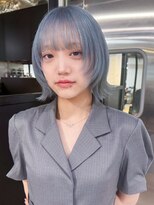 アルバム 池袋(ALBUM)&nbsp;ミディアムボブ顔周りレイヤーウルフレイヤー_ba564411