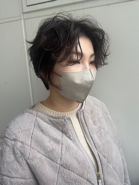 ヴィヴィ(VIVIE) アンニュイ小顔ショートボブパーマココアベージュオリーブグレー