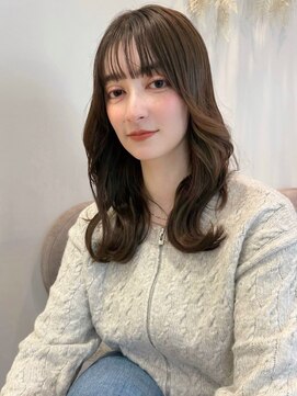 大人ガーリー/ダークアッシュ/似合わせカット［綱島］