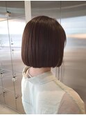 春のブリーチなしボブグレージュ◎透明感20代