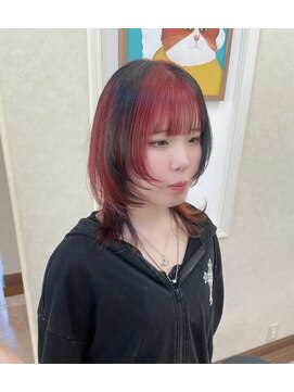 メルク(merc) レイヤー ボブ ショート インナーカラー 韓国