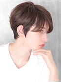 ショート・ボブ/白髪ぼかし/ハイライト/ボブレイヤー/40代/50代