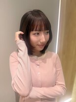 ダブルオーバイオーバーレイ 武蔵新城(w/o by Overlay) レイヤーボブ×ピンクベージュカラー
