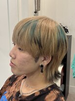 アウラ(AURA) マッシュウルフスラッシュカラーターコイズエンドカラー