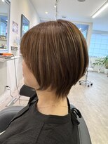 ヘアーサロン ラシア(hair salon Lasia)&nbsp;ハイライト/白髪ぼかし/白髪染め/ブラウンベージュ/ショートボブ