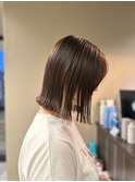 20代30代40代柔らかグレージュの外ハネボブ