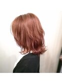 【l’iris】ピレンジカラー×顔まわりレイヤーボブ透け感バング