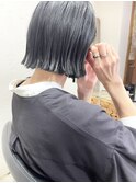 切りっぱなしボブ×アッシュベージュ