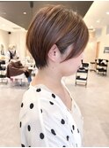 丸みショート/ショートボブ/ショート/ボブ/ハイライト/ブリーチ