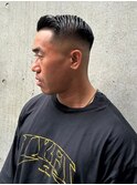 1791渋谷メンズカット黒髪スキンフェードバーバーフェードカット
