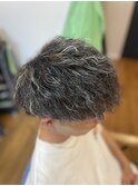 ツイストパーマ×メッシュ