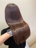 髪質改善ストレート　酸性ストレート＋うるつやカラー　￥24200→￥15400