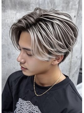 ネハス(nehus.) メンズバレイヤージュ22/韓国マッシュ/ダークアッシュ/ゆるスパ