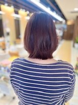 クオリス 上板橋店(QUALIS)&nbsp;大人可愛いピンクカラーパープルツヤ髪ミニウルフ丸みショート