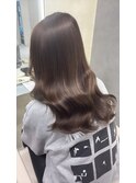 ダークグレージュ/ハイライト/デザインカラー/髪質改善/縮毛矯正