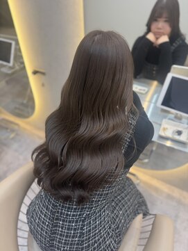 ハローバイシー 仙台(Hello by Sea) ヘーゼルブラウン×韓国くびれヘア[夏/レイヤー/グレージュ]韓国