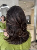 ミディアムレイヤー 海外ヘア